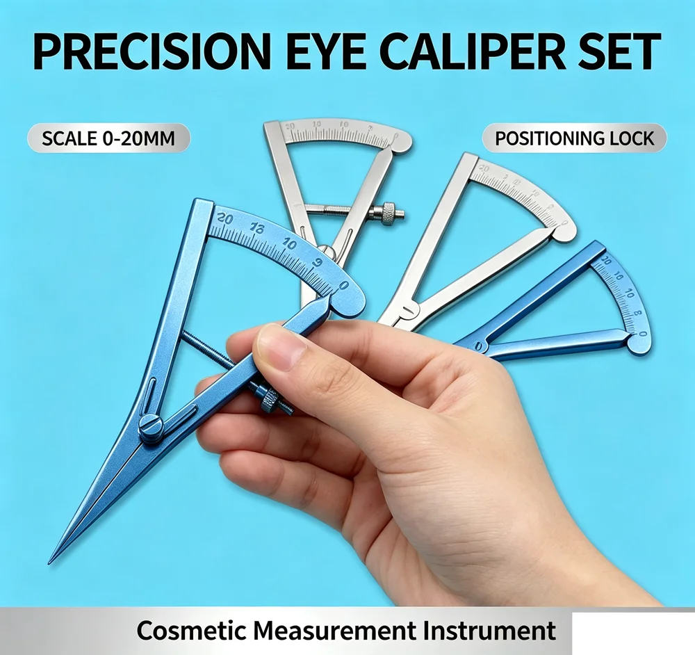 xiuge Cosmetic Plastic Eye Gauges Double Eyelid Compass Tool for Beauty Makeup Measuring Instrument
