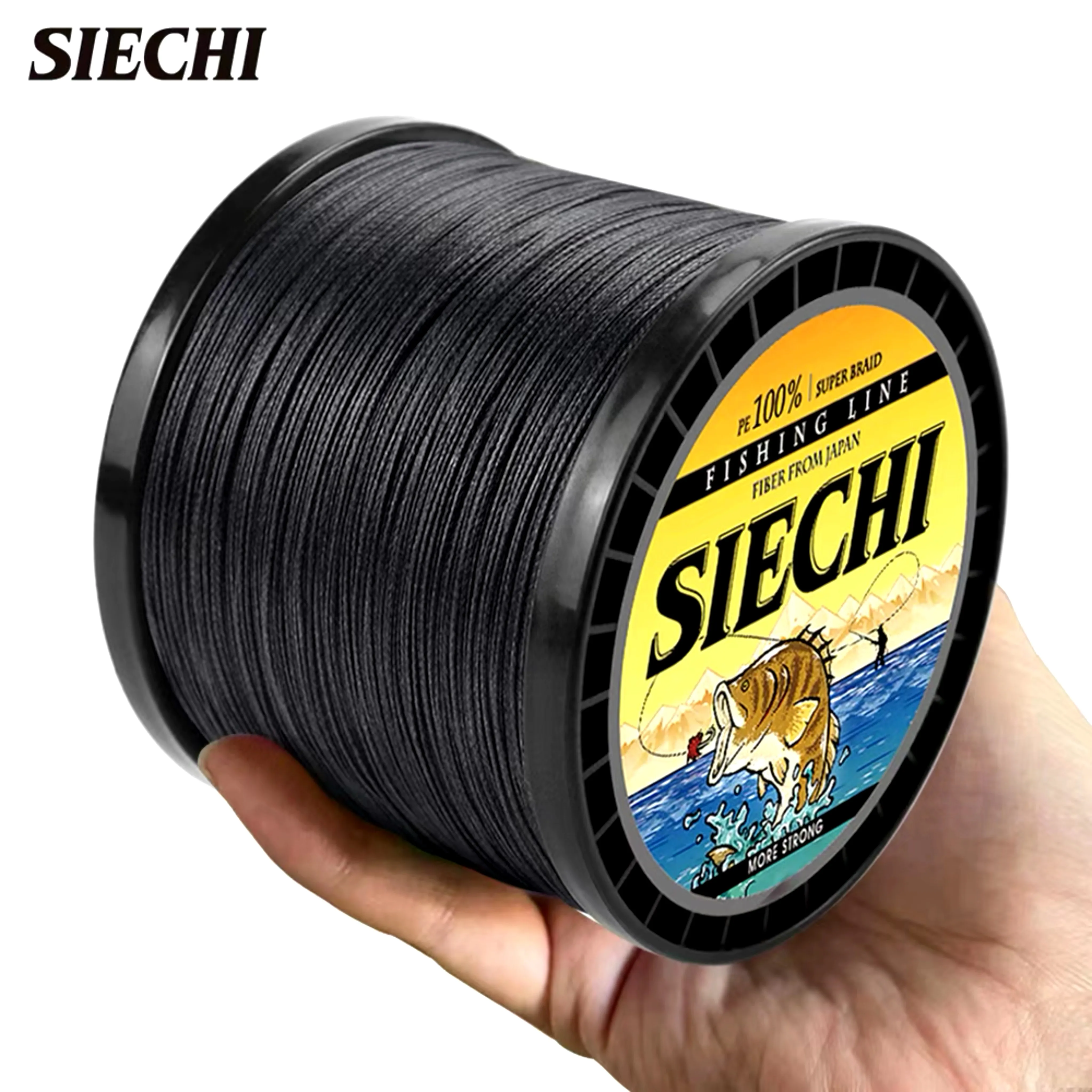 SIECHI Braided Line X4 300/500/1000M 9 Color All For Fishing Line MaxDrag 88LB Multifilament PE Line For Saltwater Sea Fishing