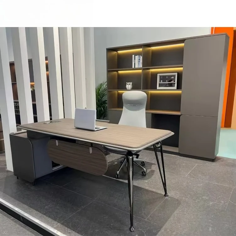 Discount Office Table Office Desk New Fashion Simple Modern Office Desk in Melamine Board From China Foshan