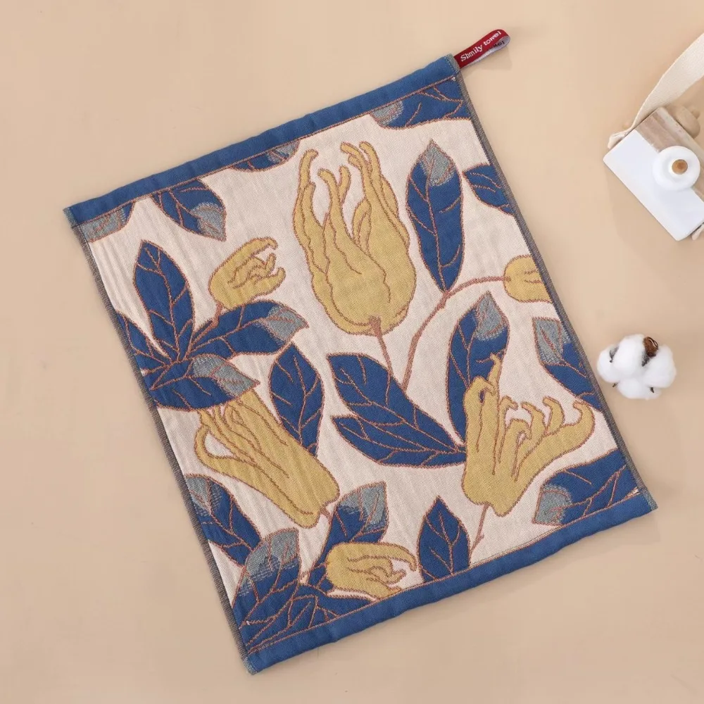 

High Quality 34x40cm Large Hand Towel Quick Dry Decorative Kitchen Towel 4Layer Gauze Tea Towel Home Restaurant