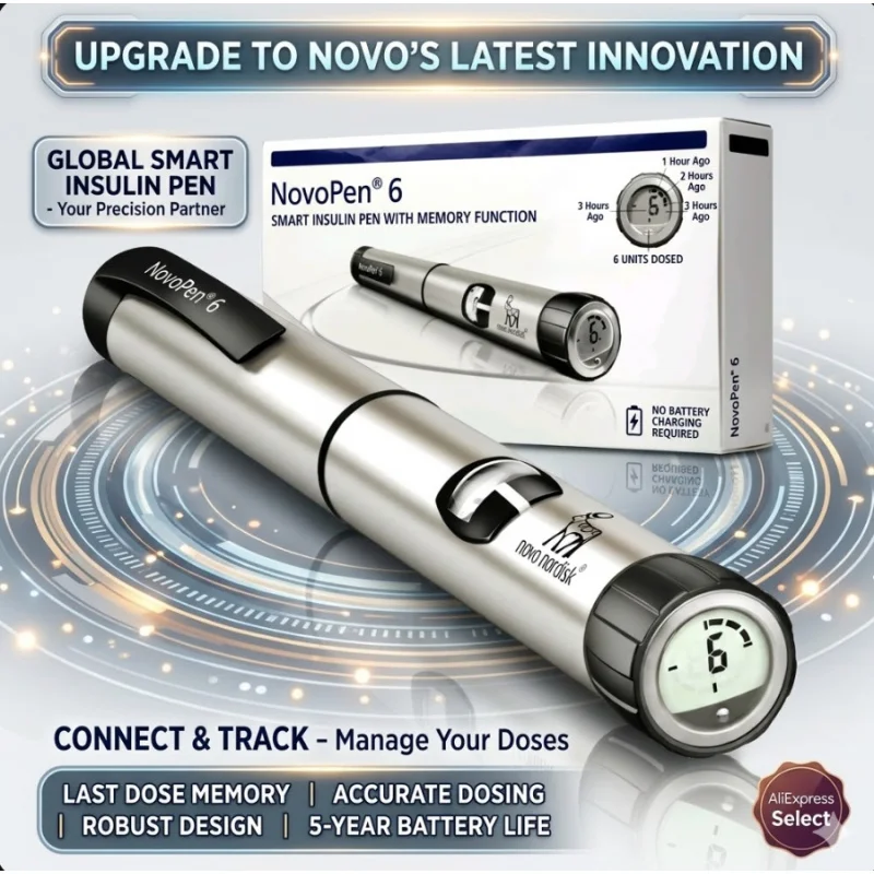 NovoPen6 & 5 & 4 Smart Insulin Pen NFC Memory Function, Accurate-Portable Health Monitor Assistant & Reliable Injection Device