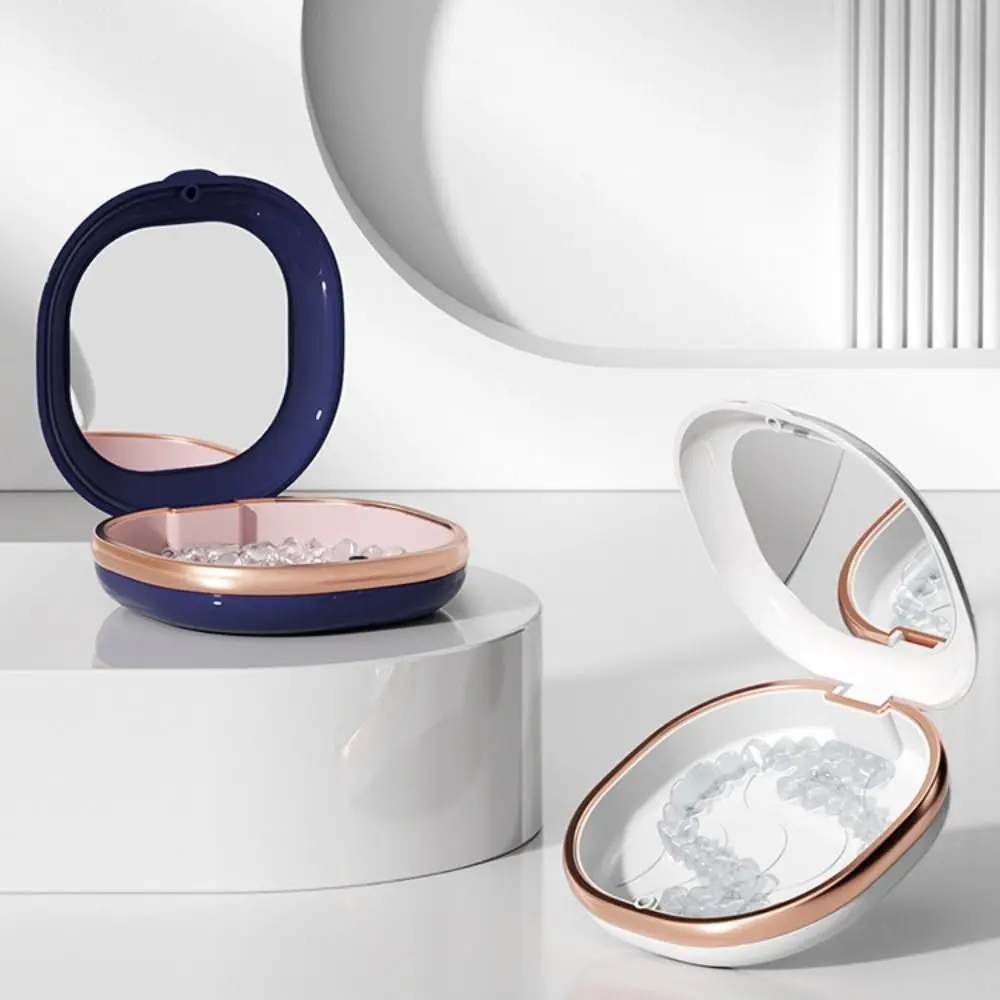 

Travel With Mirror Braces Box Cleaning Box Draining Orthodontic Retainer Case Soak Box Mouthguard Case