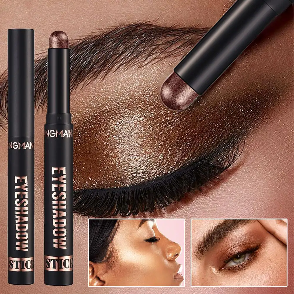 7 cores ouro azul sombra lápis perolado fosco vara rosto destaque cor à prova dwaterproof água sombra glitter longa duração i1z4