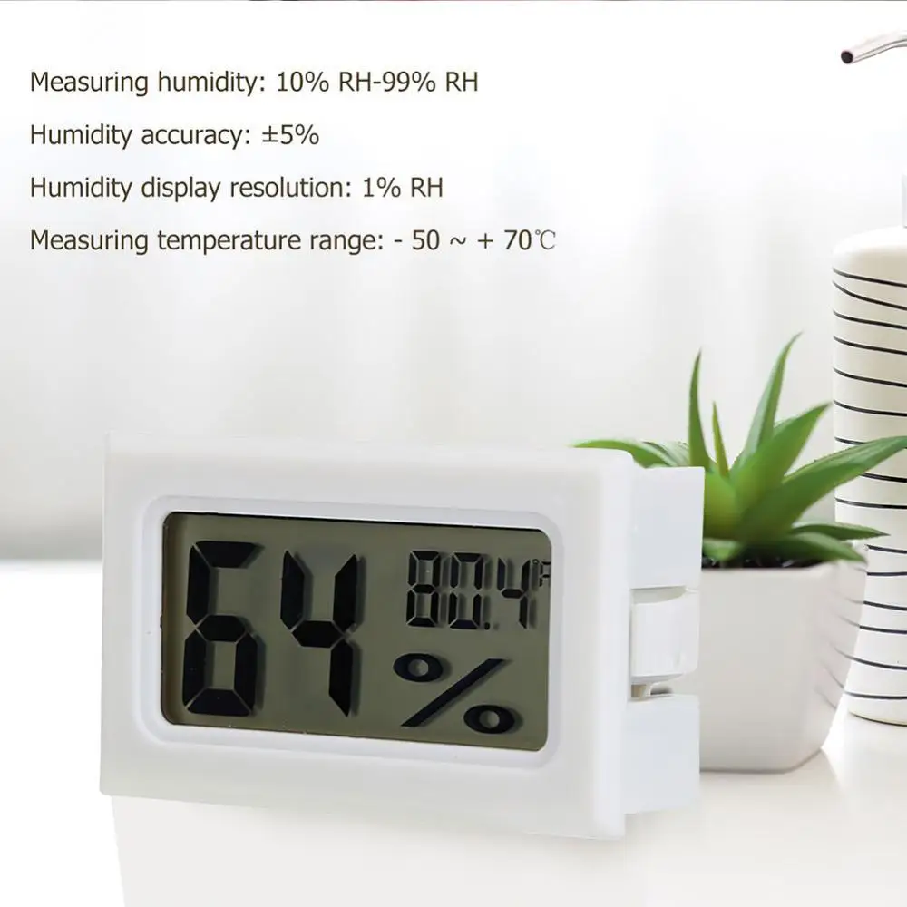 1PC Mini Digital LCD Indoor Convenient Temperature Sensor With 2 Batteries Humidity Thermometer Hygrometer Gauge Display Tool