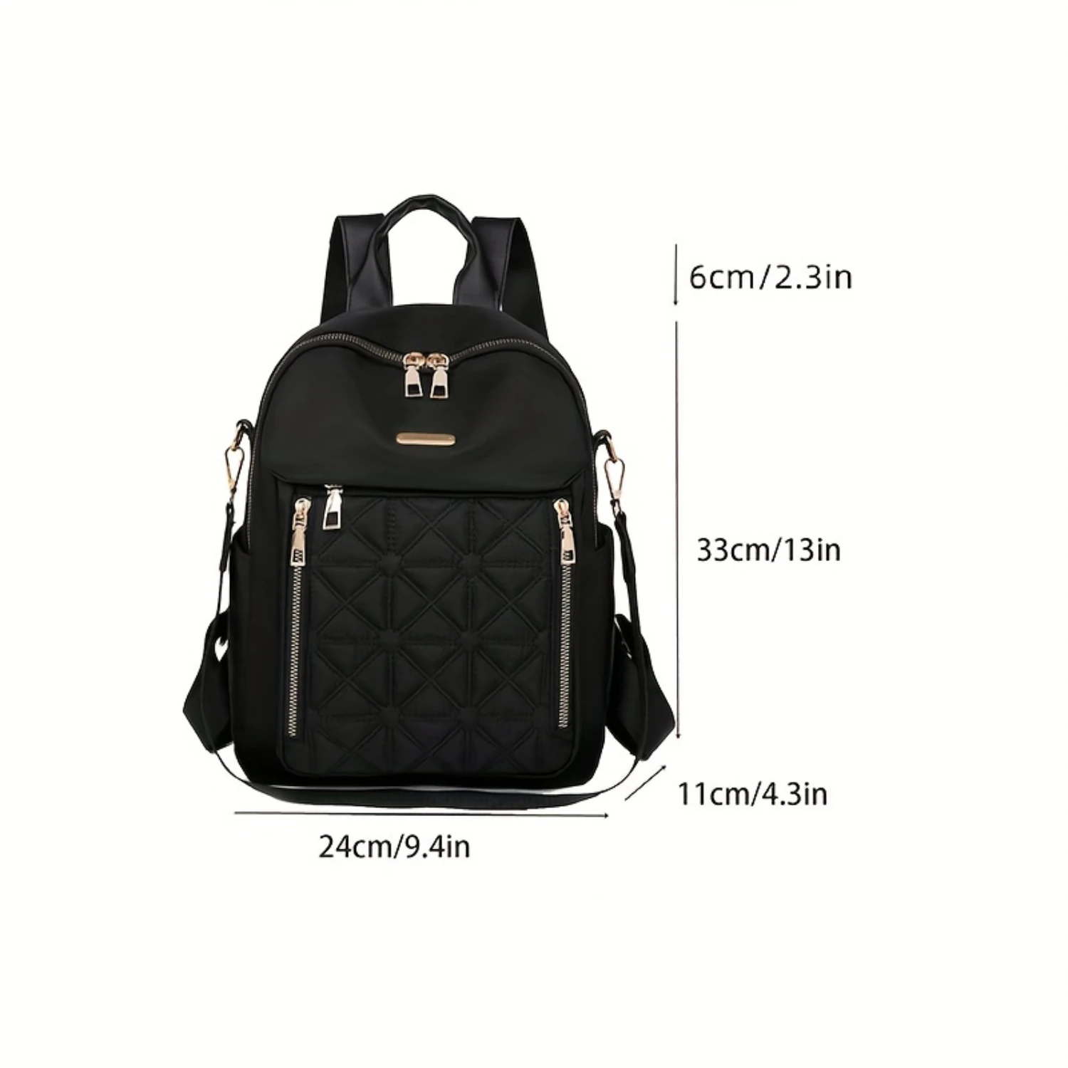 Fashion Versatile Backpack, Casual Double Zipper Large Capacity Travel Backpack With Multiple Compartments, Women's Outdoor Comm