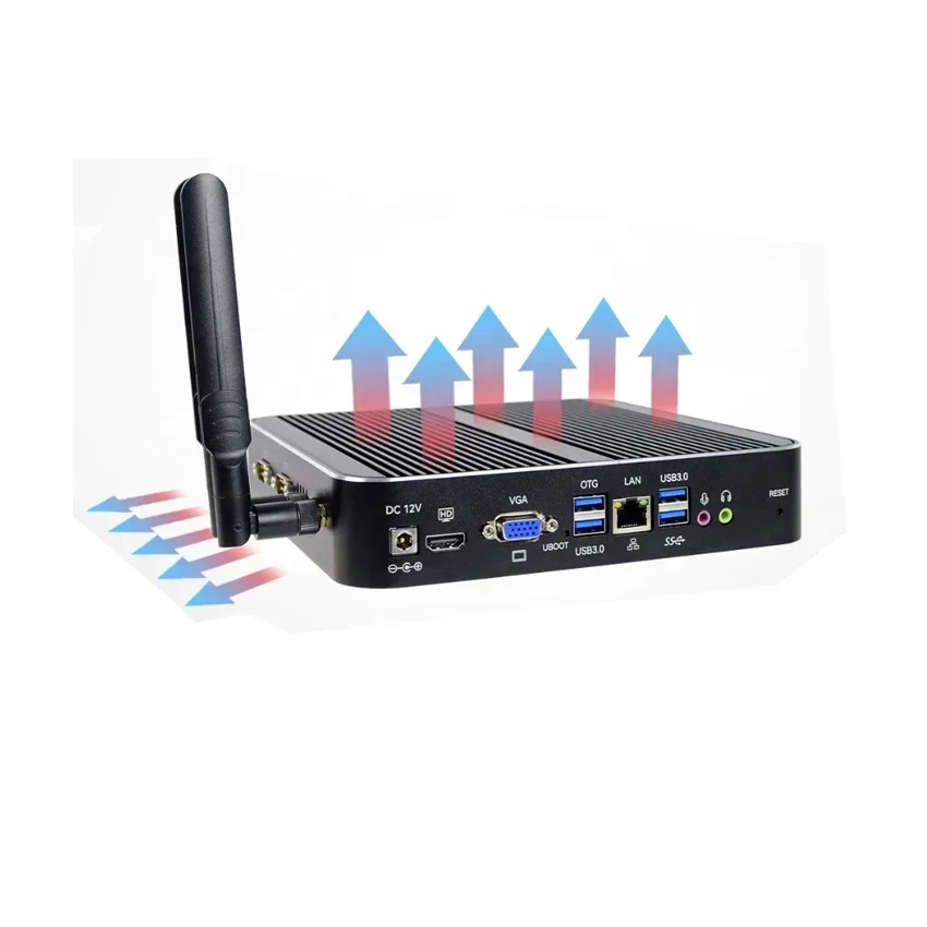 In stockMini AI Computer Dual Display Output Digital Signage Box Embedded RK3588 Fanless Deep Learning 8K Mini PC