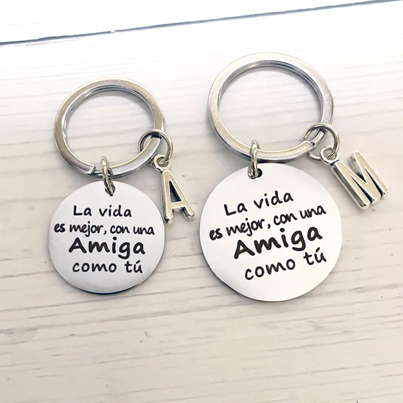 Spanish girlfriend keychain best friend gift, friendship keychain, birthday gift