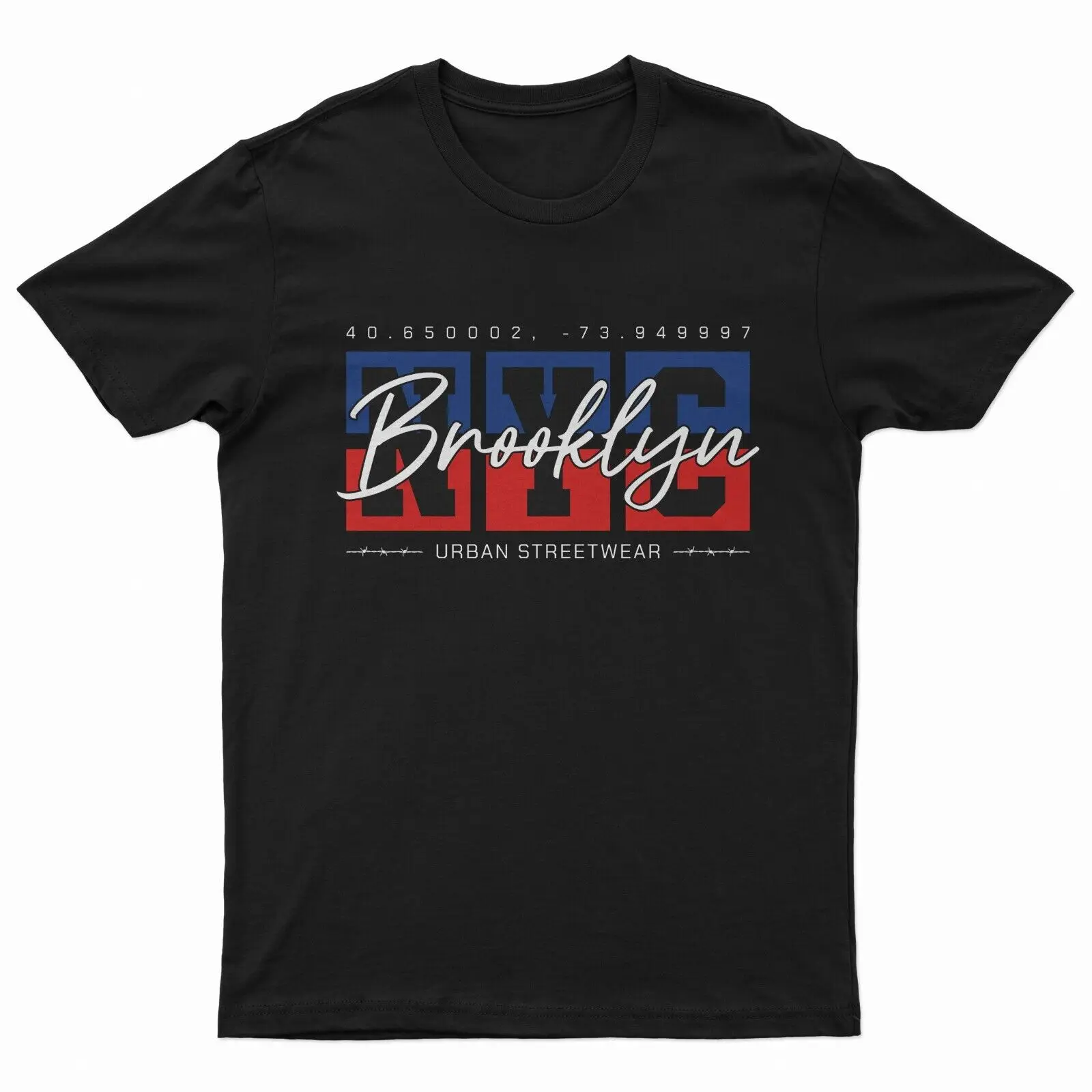 Brooklyn NY, Black New York City T-shirt - Men's, Women's Unisex Graphic