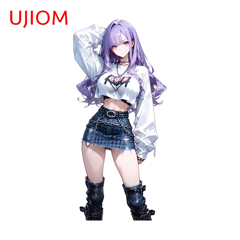 UJIOM Goth Big Boobs Girl Wall Sticker Alluring Model Standing Posture Decal Trendy Premium Occlusion Scratch Wallpapers