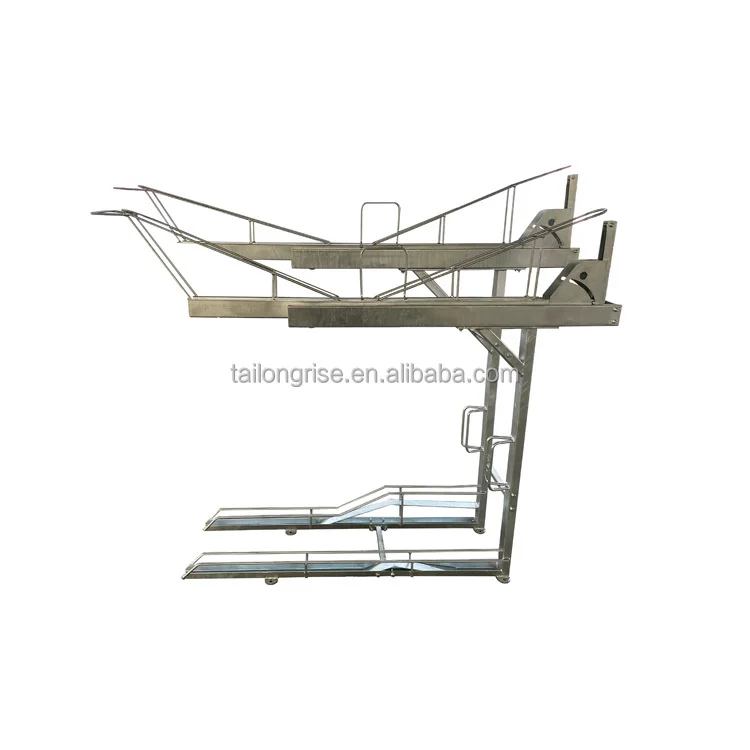 Two Tier Bike Storage Galvanized Steel Rack Double Decker Heavy Duty Bicycle Parking Rack Stackable Vertical Cycle Rack