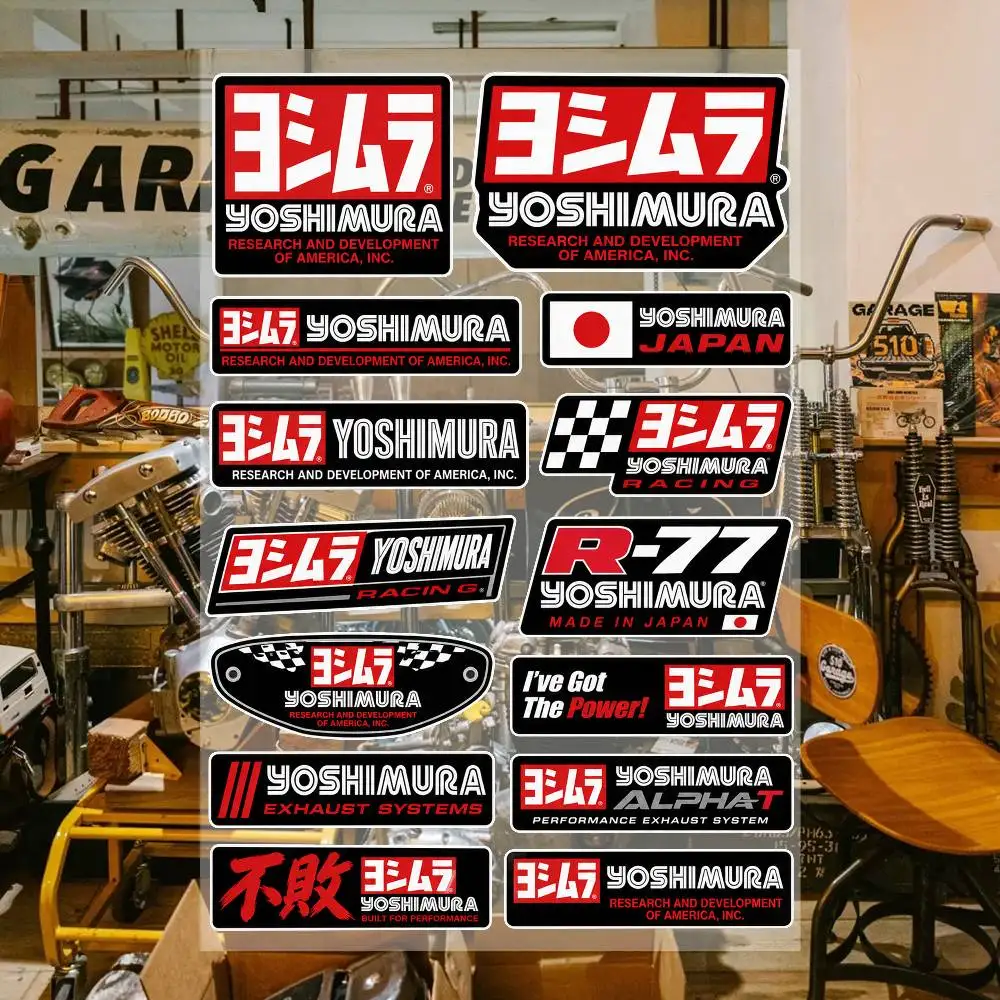 Y-O-SHI-M-U-R-A Aesthetic Graffiti Waterproof PVC Stickers for Car Motorcycle Skateboard Helmet Notebook