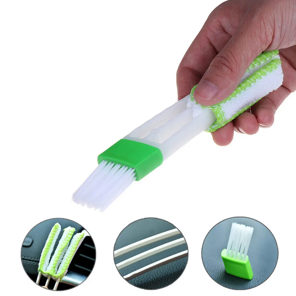 Double Ended Car Air Conditioner Vent Slit Cleaning Brush Dashboard Detailing Blinds Keyboard Dust Cleaner Brushes Tool car wash