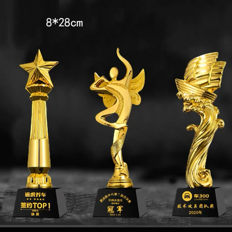 Customized Resin Trophy, Creativity Lettering High-end Souvenir, Home Decoration Employee Annual Meeting Competition Trophy, 1Pc