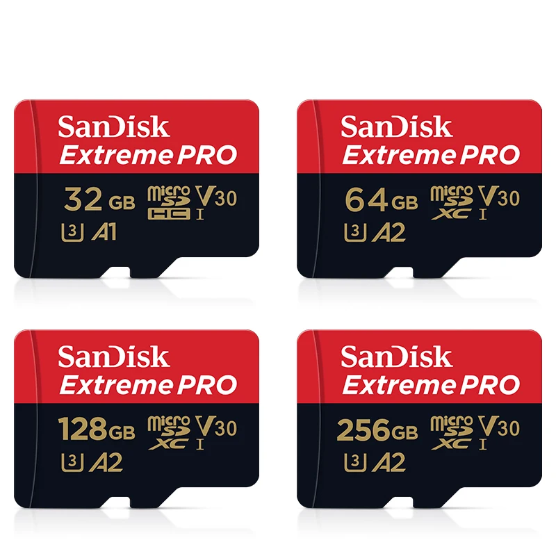 SanDisk 익스트림 프로 플래시 128GB 카드 마이크로 SD 카드 SDXC UHS-I 400GB 256GB 64GB U3 V30 TF 카드 카메라 용 메모리 카드 어댑터 DJI