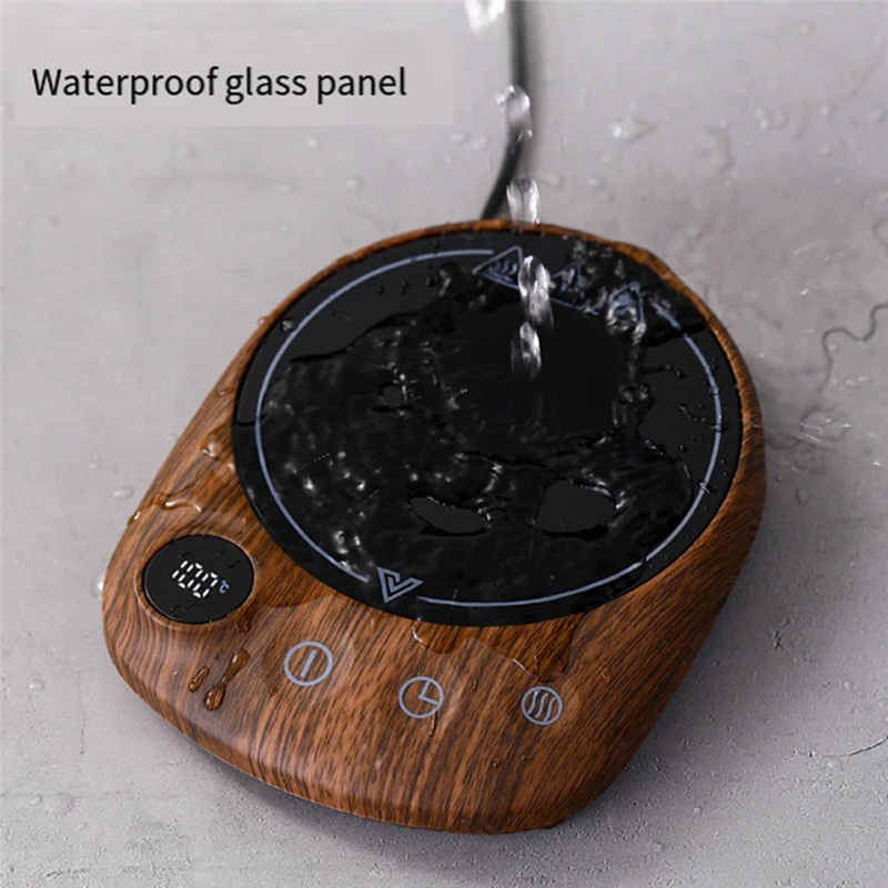 B47B-Smart Coffee Cup Warmer 200W 100° C Heater Coaster 5 Gear Temperature Control Milk Tea Heating Pad