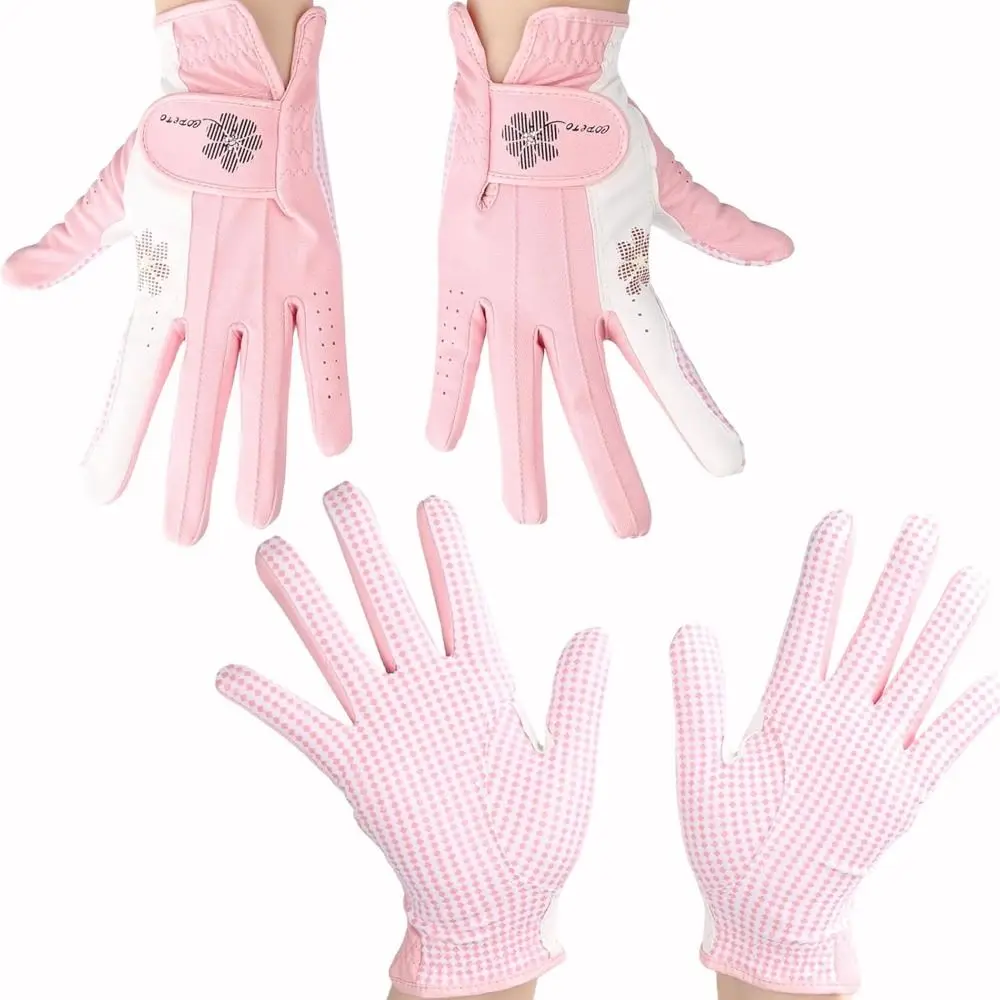 

A Pair Anti-slip Golf Gloves Enhanced Grip Wear-resisting Women’s Golf Glove Breathable Soft Flex Ladies Golf Gloves