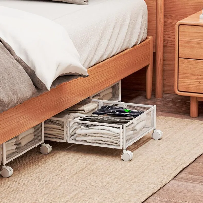 Pull-Out Storage Drawer with Silent Rollers Space-Saving Under Sofa/Bed Hidden Storage Box for Closet Organization ‌