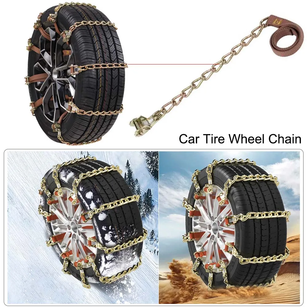 

2/6Pcs Car Tire Wheel Chain Steel Car Truck SUV Winter Off Road Anti-Skid Snow Mud Sand Tyre Chains for Car Wheels Tire