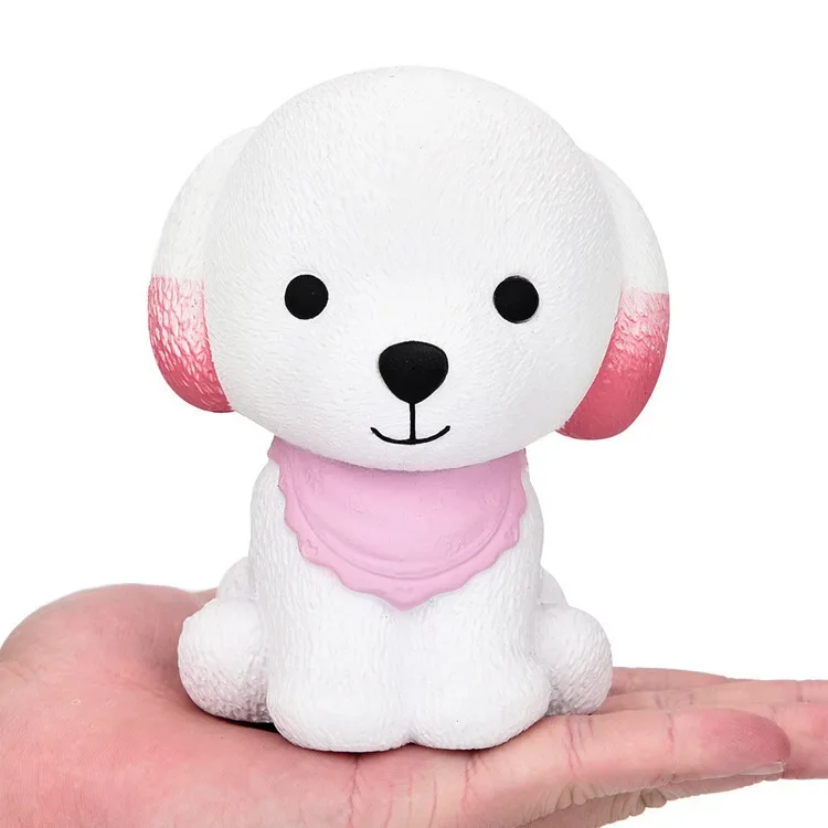 New Kawaii Cute Scarf Dog Soft Bouncing Slow Rebound Decompression Toy Squeeze Toy Slow Rise Children's Decompression Toys