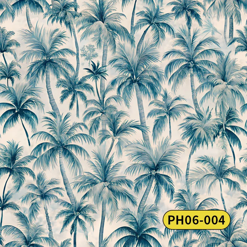 Blue Forest Coconut Tree Wallpaper Peel and Stick Furniture Contact Paper Removable Self-Adhesive Wallpaper for Bedroom Walls