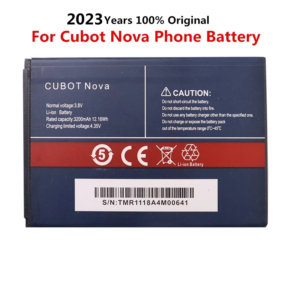 

2023 New High Quality 3200mAh NOVA Battery For CUBOT NOVA Phone 100% Original Smart Cell Phone Battery Batteries Bateria