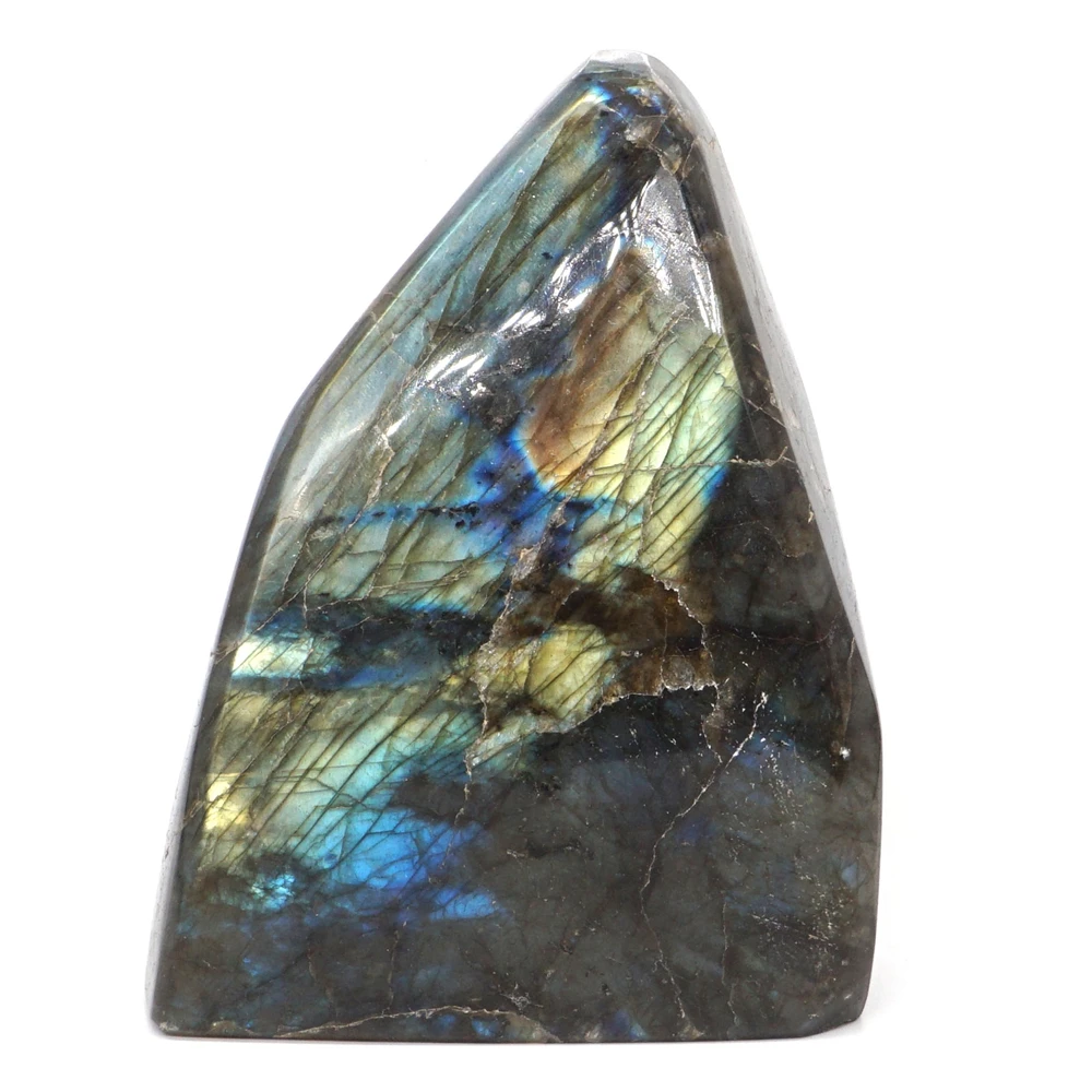 

931g Natural Gemstone Labradorite Palm Stone Crystal Reiki Healing Rock Specimen Material Home Room Decoration Ornament