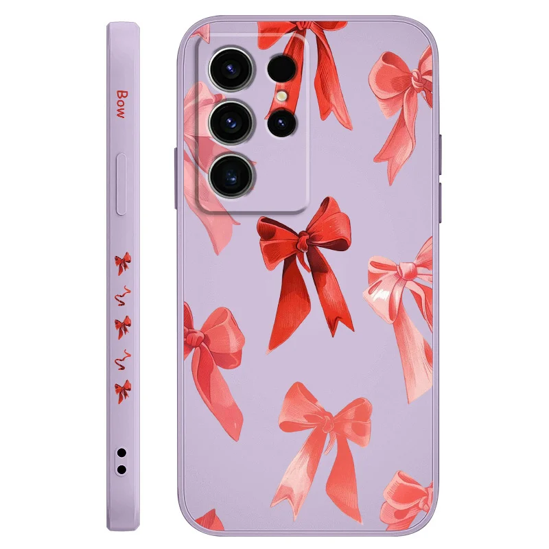 

Elegant Bow Phone Case For Samsung Galaxy S25 S24 S23 S22 S21 S20 S10 S10E Ultra Plus FE Note 20 Ultra Plus Cover