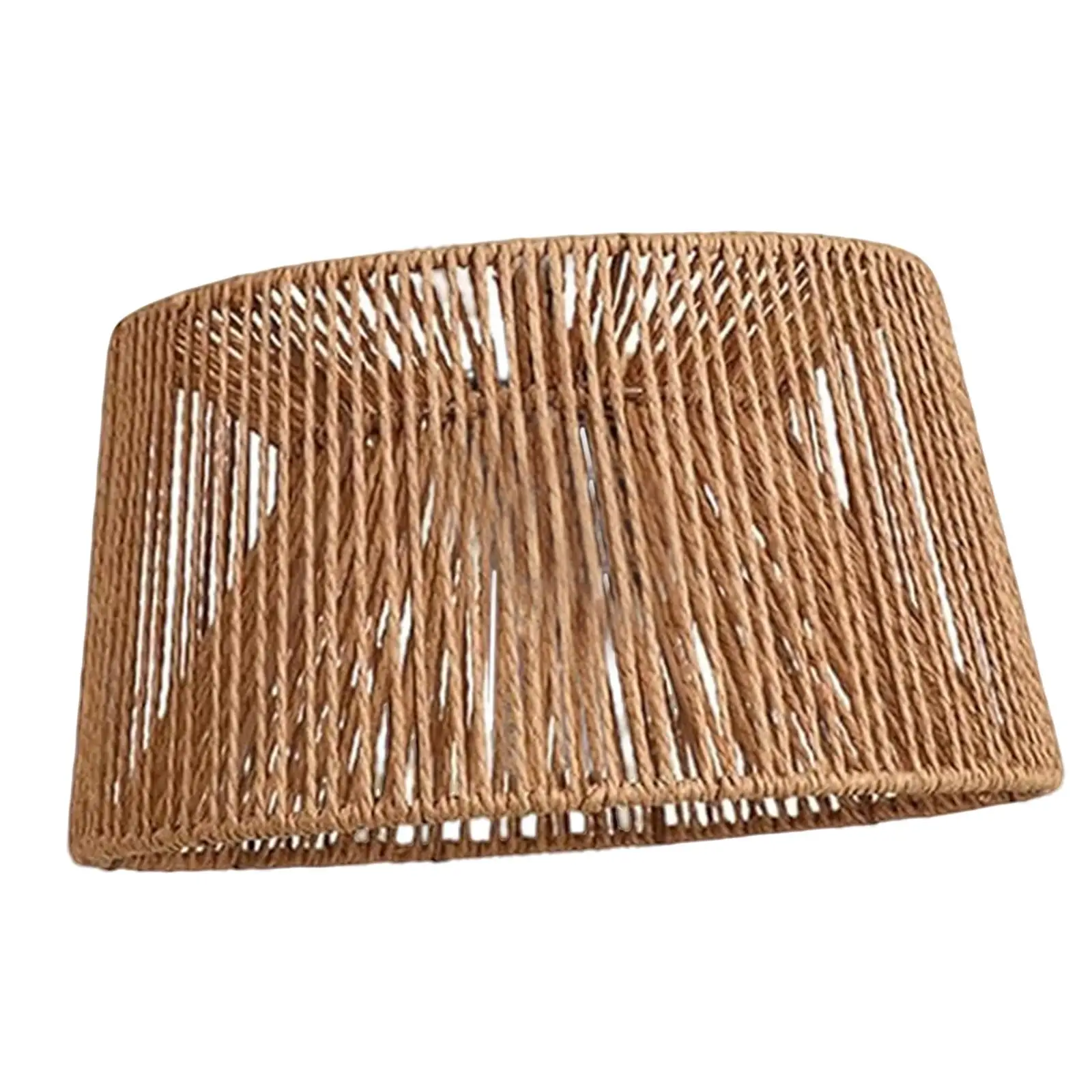 

Paper Rope Woven Lamp Shade Rustic Hanging Lampshade Light Fixture Cover for Home Corridor Kitchen