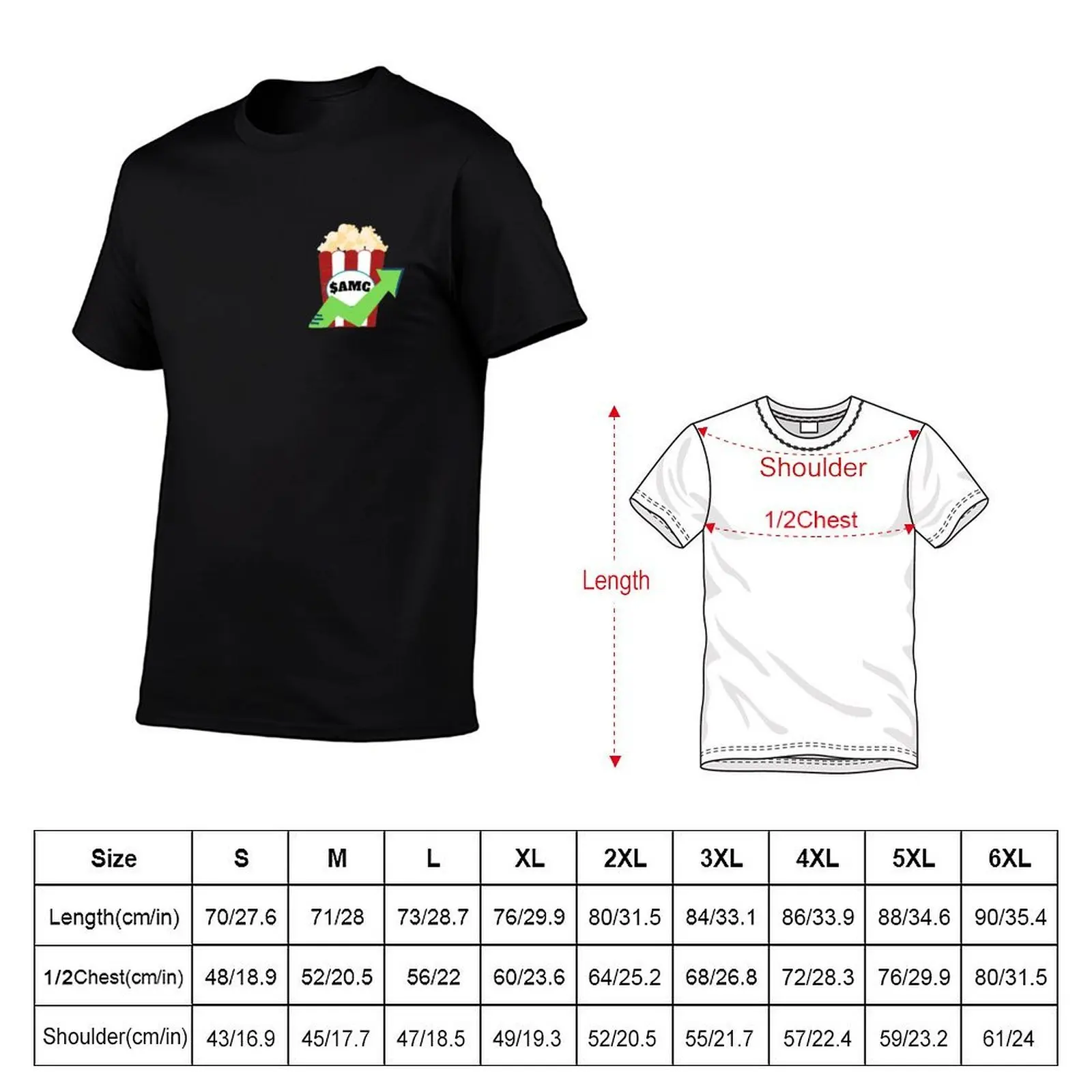 AMC Popcorn Rocket to the Moon T-Shirt t shirt for man 100 percent cotton t shirts designer man t shirt cotton T-shirt