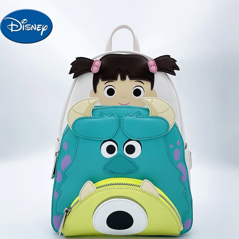 Disney Pixar Mike Sullivan Cosplay Mini Backpack Cute Girly Backpack Large Capacity Cartoon Fashion Girl Schoolbag Birthday Gift