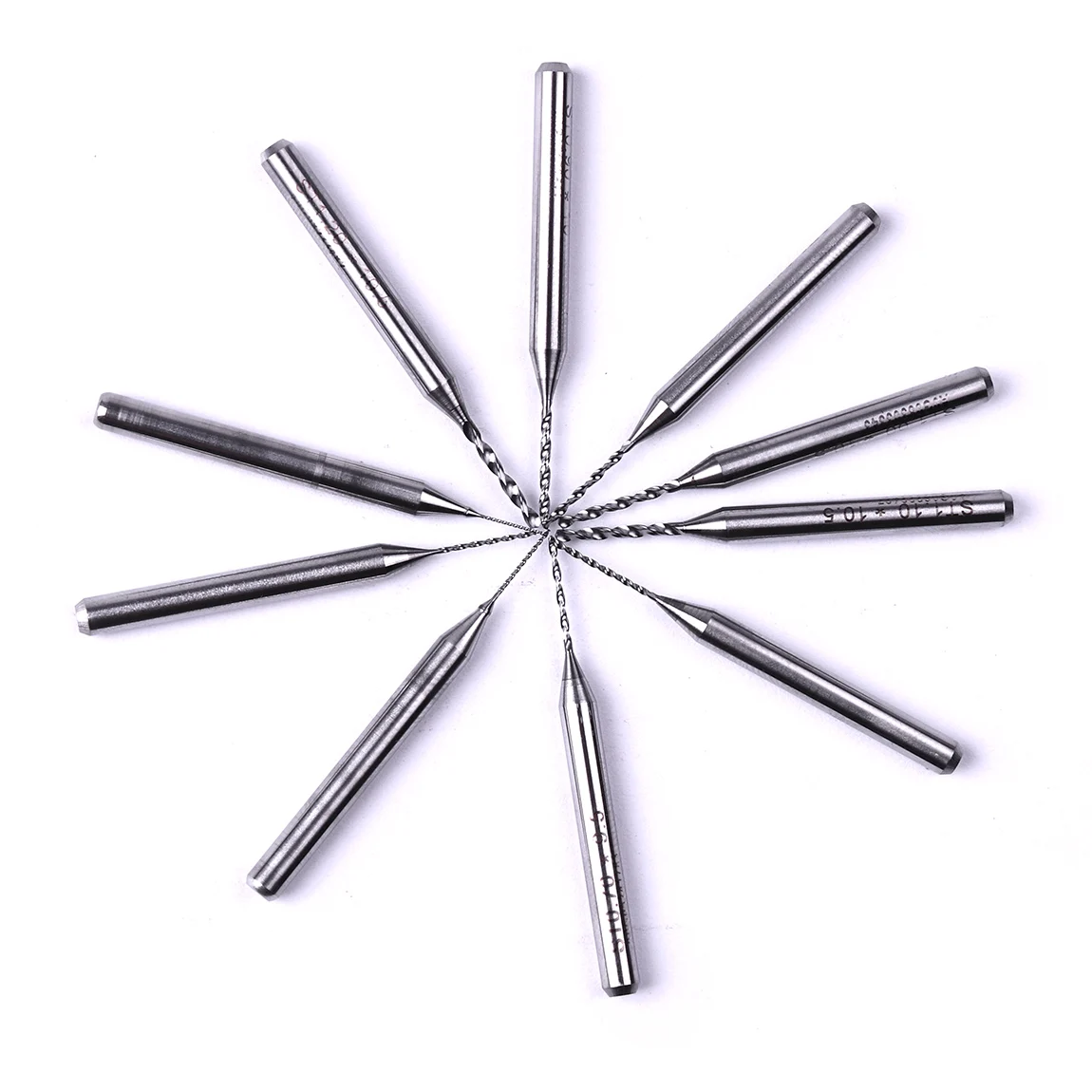 Juego de brocas de carburo PCB de 10 Uds., 0,3-1,2mm, herramienta de perforación de placa de circuito PCB, Mini taladro