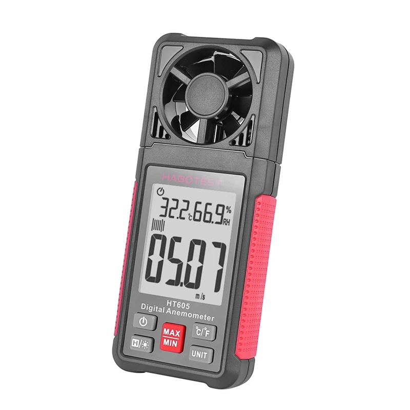 

For HABOTEST 1 PCS HT605 Digital Anemometer High-Precision Air Volume Tester Wind Speed Meter