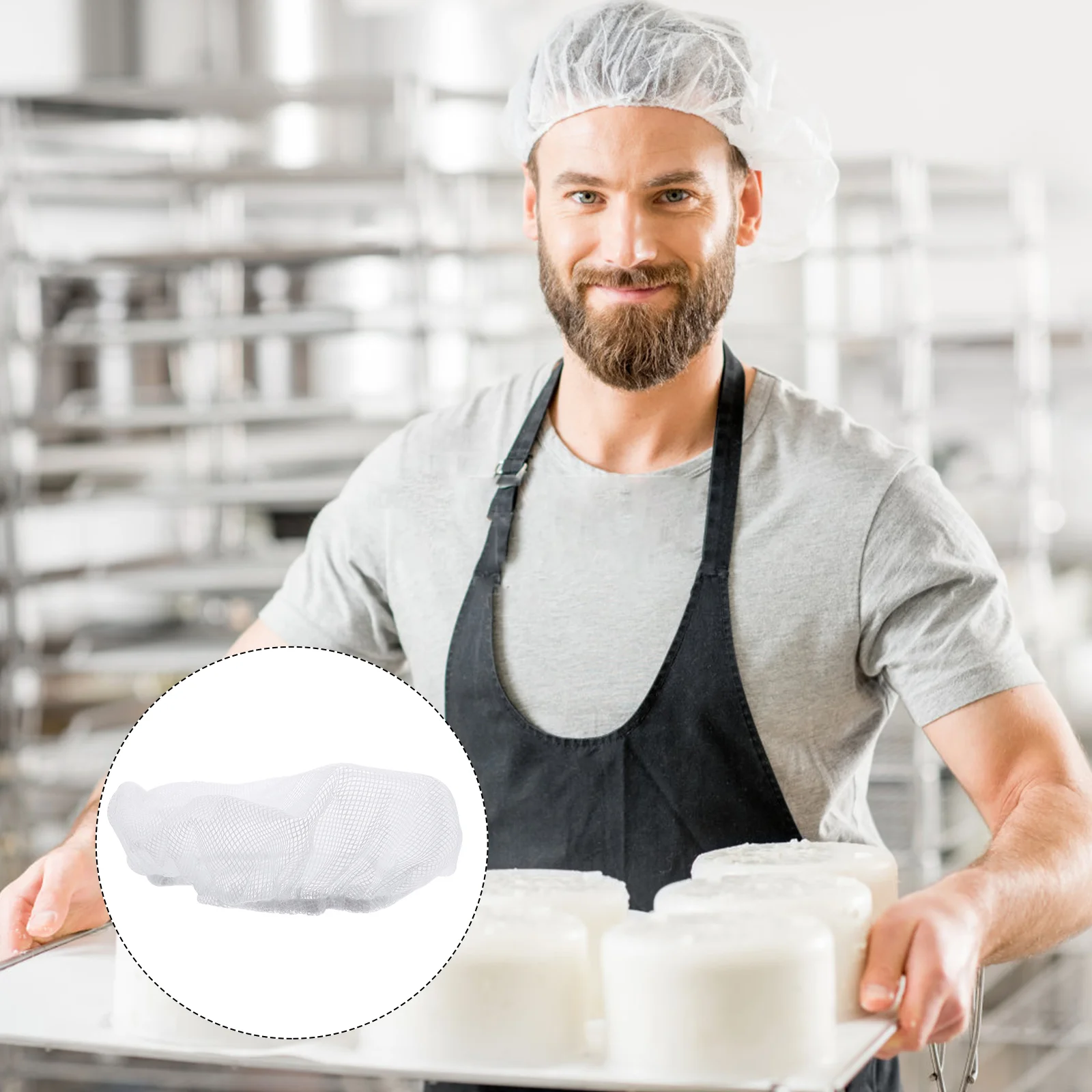 6 Pcs Cap Work Hats Satin Bonnet Cable Wool Beanie Adjustable Chef Caps