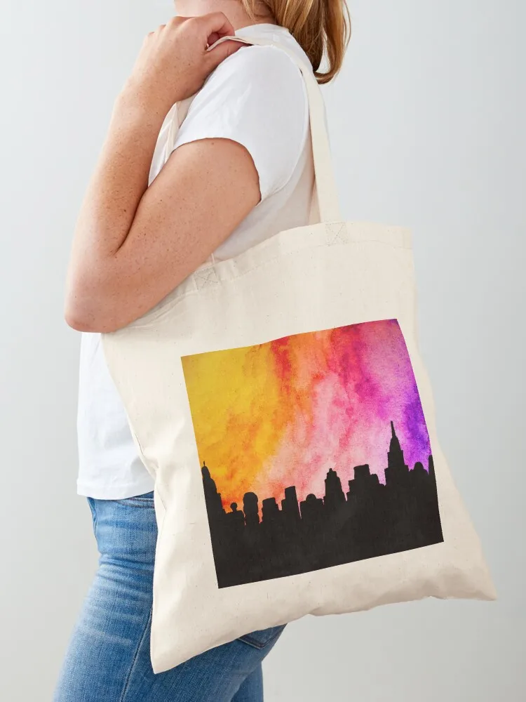 Midnight City Colorful Tote Bag tote bag custom tote bag canvas handbag
