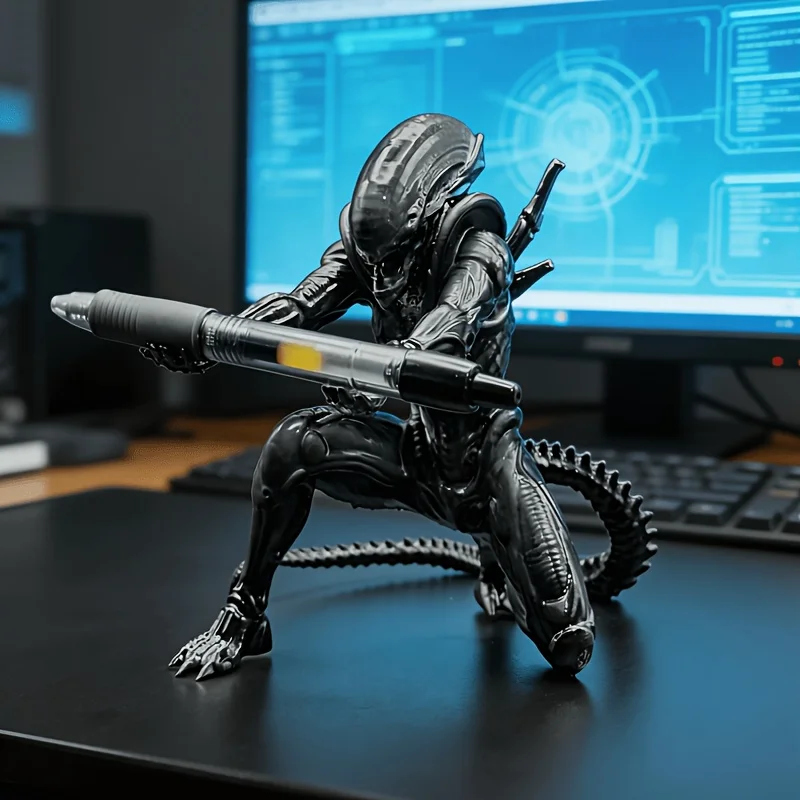 1/3 piece set of 3D printed unique design pen holders, gothic style creature desktop pen holders, pencil and ballpoint pen holders, unique office supplies, great holiday gifts, cool decorative items
