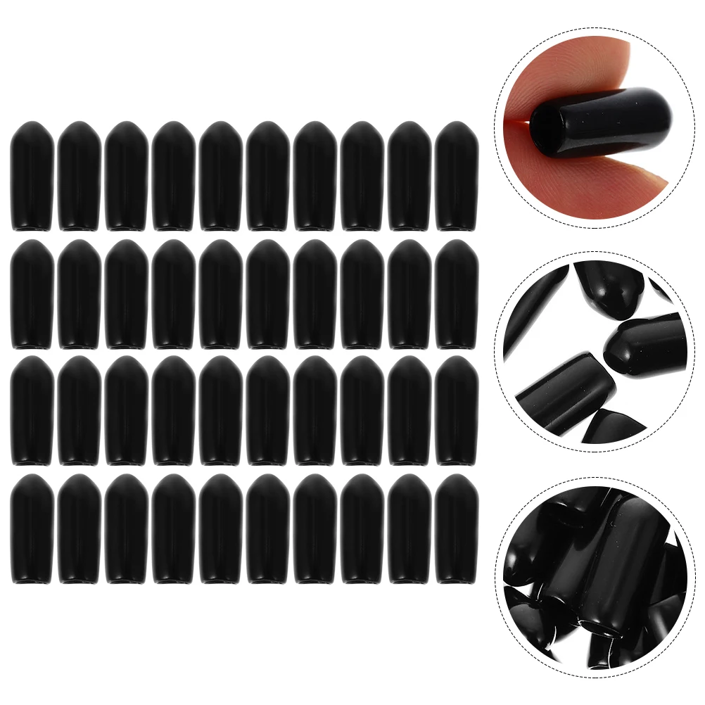 

100 Pcs Headband Accessories Flexible Rubber Clasp Covers Replacement Hair Band Caps Parts Styling Hair Hoops DIY Crafts