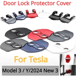 Door Lock Protector Cover para Tesla, Model 3 + Travas, Door Stopper Covers, Protection Cap, New Model 3, Highland 2024