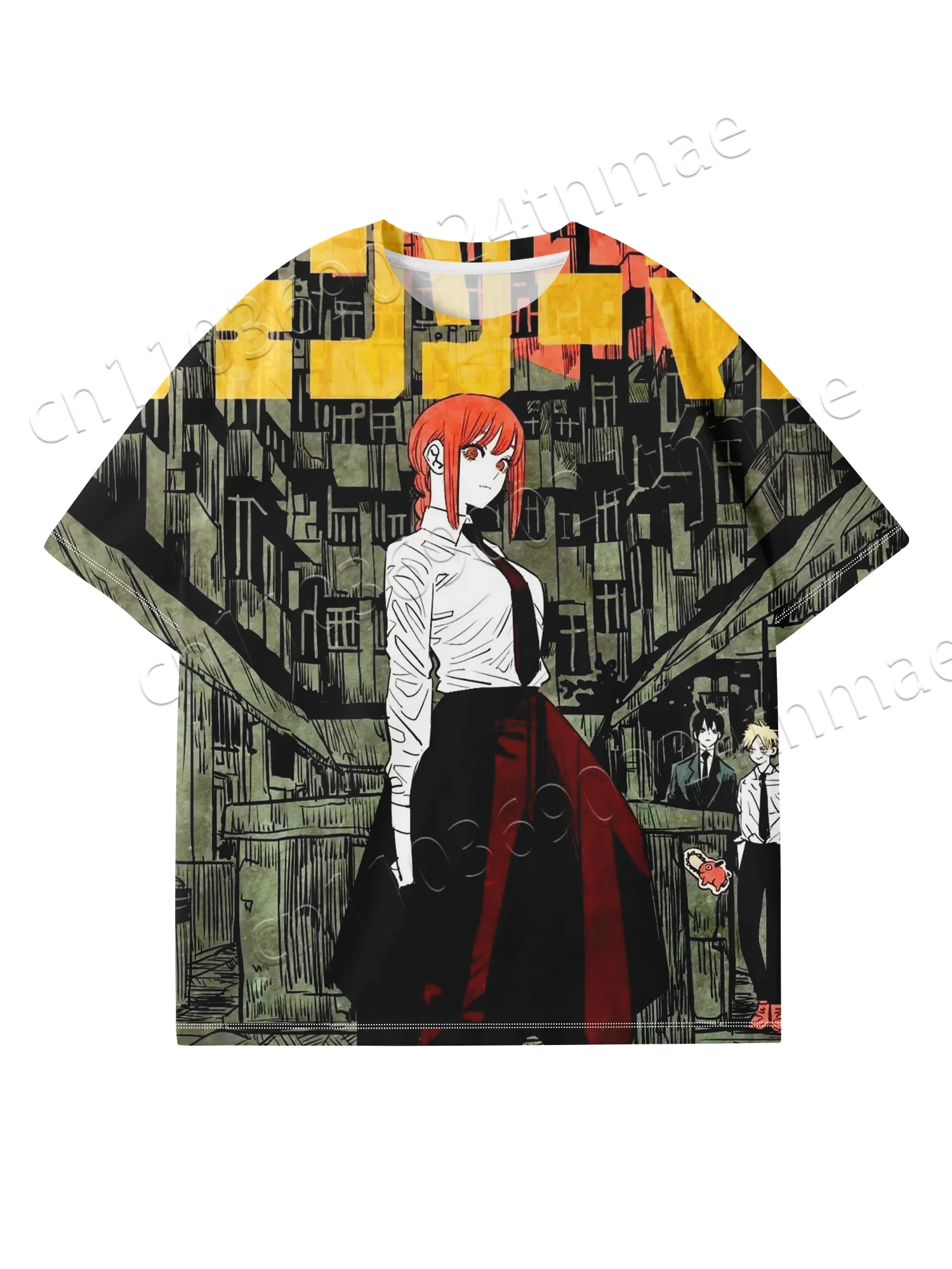 ‌Summer 2025 Chainsaw Man Official Merch Comfort Tee 3D Printing Adult and Child Double Sizes Quick Drying and Breathable