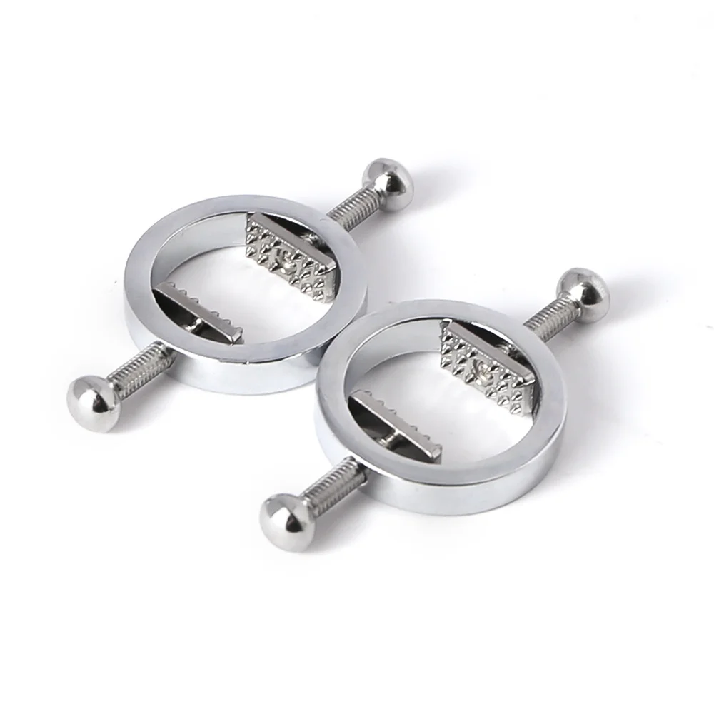 Adjustable Nipple Clamps Metal Breast Clips Nipple Stimulator Erotic Flirt Tease Sex Toys For Couple BDSM Bondage Adult Games