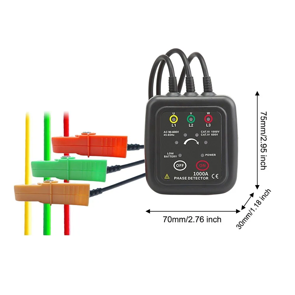 ETCR1000A Non Contact Phase Meter Low Voltage Detector For Three Phase Identification Line Break Location El