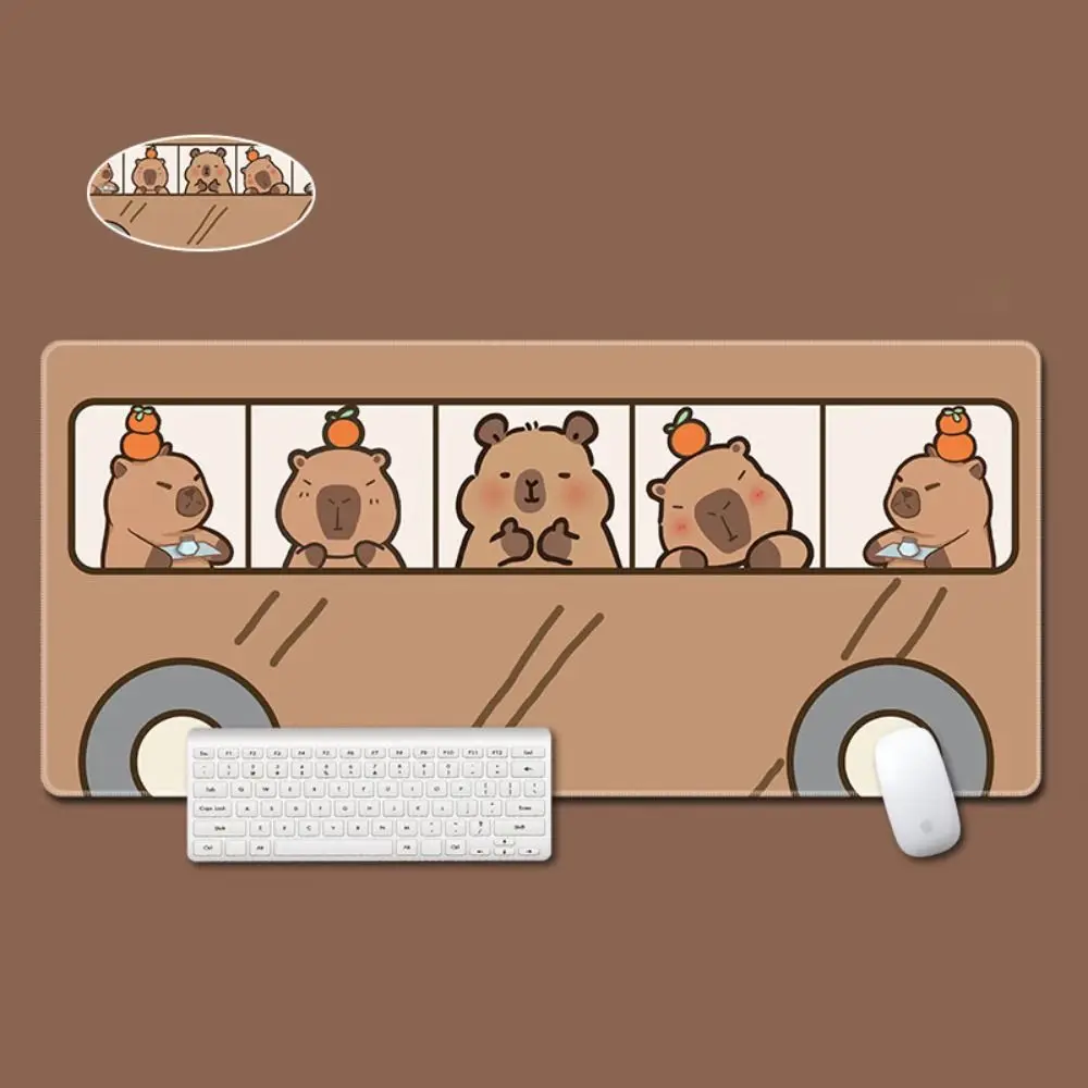Cute Cartoon Mouse Pad Non-Slip Capybara Desk Pad Gaming Accessories Kawaii Desk Protector