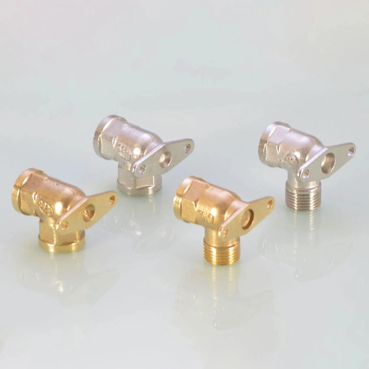 1/2/5/10pcs Outside Tap Wall Plate Elbow 90° Bend 20mm Compression X 1/2' BSP Brass Fitting