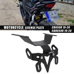 For HONDA CBR CB 650R CBR650R CB650R 2019 2020 License Plate Holder Rear Tail Frame Fender Eliminator Bracket Kit With LED