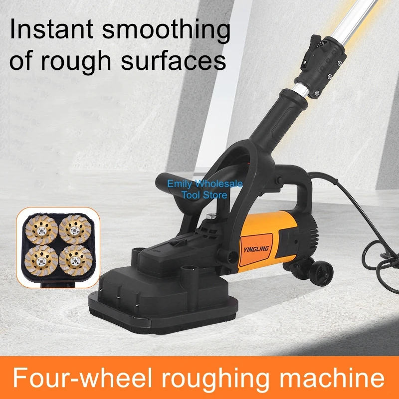 

Handheld Rough Grinder with Extension Pole Wall Plasterer Spatula Cement Wall Concrete Floor Rough Grinder