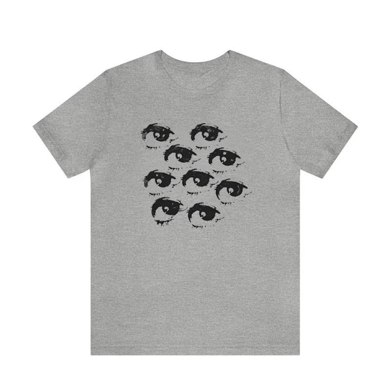 Camisetas con estampado de ojos para mujer, Y2k Vintage ropa de calle, camisetas con estampado estético Grunge de Egirl, Tops de moda para mujer