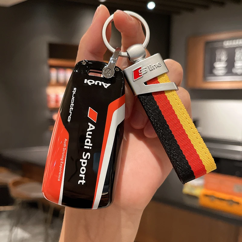 

Чехол для автомобильного ключа из углеродного волокна из АБС-пластика для Audi A4 B9 A5 A6 8S 8W Q5 Q7 4M S4 S5 S7 TT TTS TFSI RS Protector Shell Fob Аксессуары