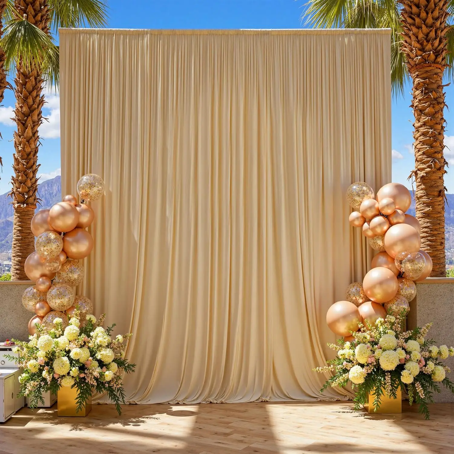 Wrinkle Free Backdrop Curtain for Parties Photo Backdrop Drape for Baby Shower Wedding Party Decor Background for Photography