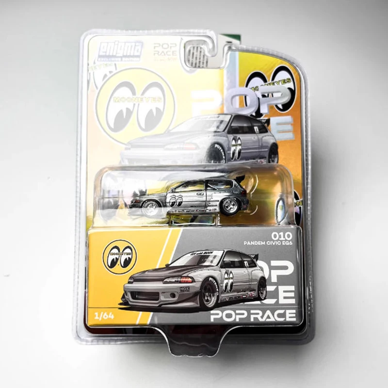 POPRACE โมเดลรถจำลองอัลลอยด์ EG6 MK5 สเกล 1:64 ของสะสม ของตกแต่ง ของเล่น ของขวัญ