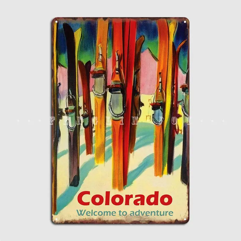 Colorado Metal Sign Wall Plaque Design Home Pub Tin Sign Posters