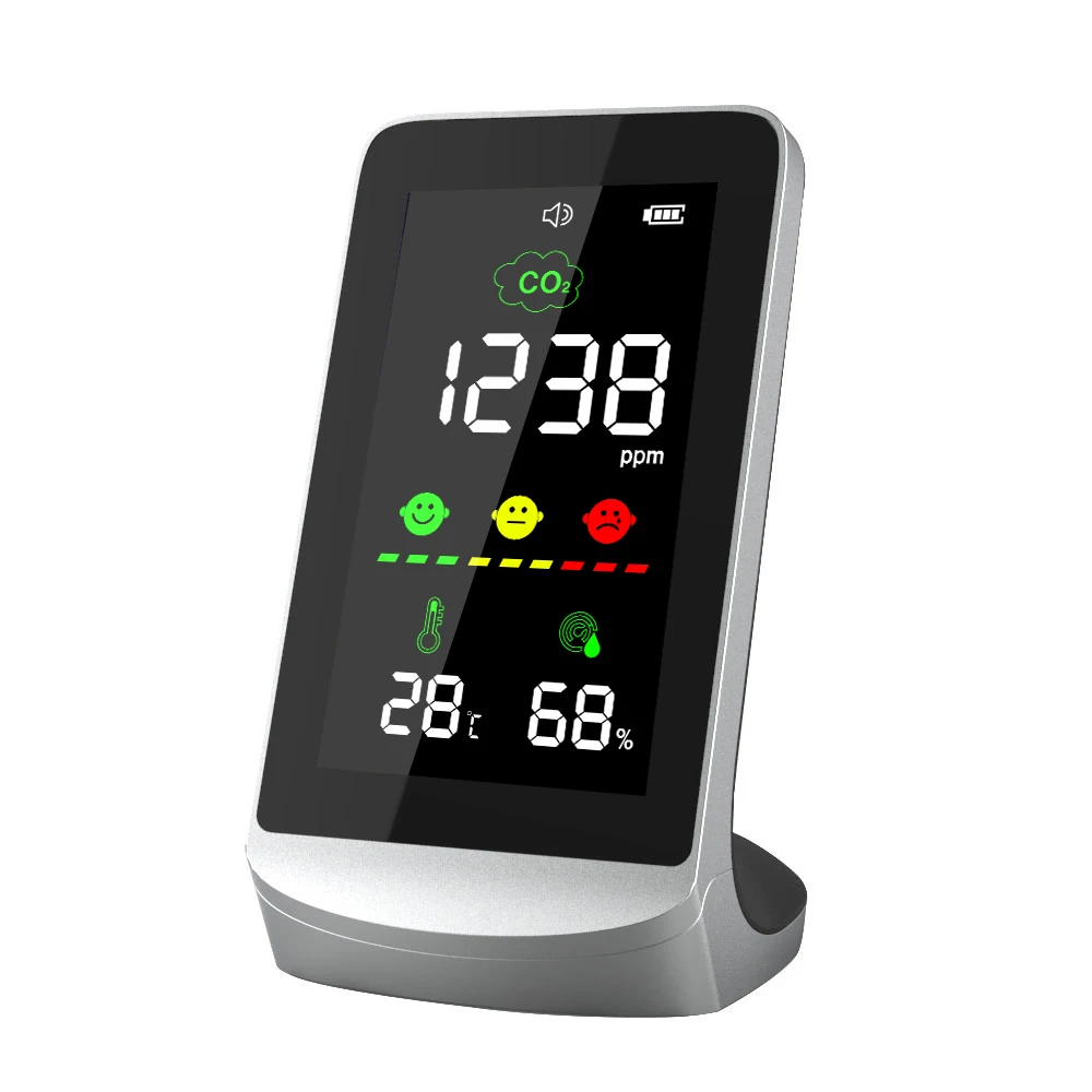 

DM72H CO2 Quality Detector Portable LED Display Temperature/Humidity Sensor Tester Home Air Monitoring System for Indoor